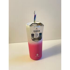 24 Oz Manna Pink Ranger Tumbler With Starbucks Straw